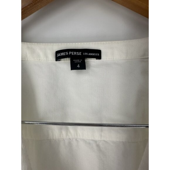 James Perse Jumpsuit Ivory Ultra Fine Corduroy $325 Women’s XL Read - Picture 4 of 12